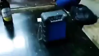 A cheap whore entertains a group of men in desi sex video