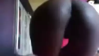 Village chick hikes up dress to reveal her XXX ass and pussy online