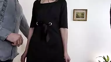 Tricked by the therapist, he cum on my ass while my husband is blindfolded