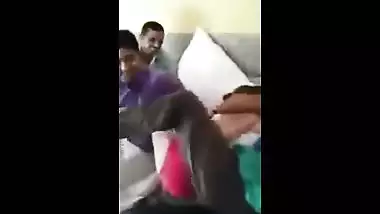 Office boss brings a sexy call girl to have groups sex with his team