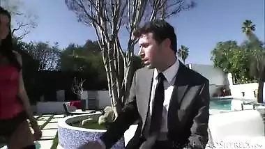 James Deen cock gets worshiped by slaves after joining the sex training