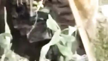 Neighbor bath in backyard