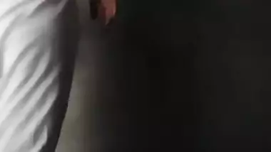 Cute village girl bathing