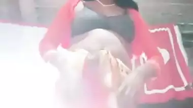 Desi Married Bhabi Showing Her BigAss And Pussy