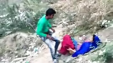 Desi Randi Shouts On Another Boy Recording Her While She Fucking with one in Bushes..