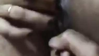Sful Indian man fingers wife's pussy after watching a lot of porn