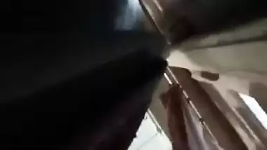 Slinky Desi slut takes her XXX coconuts out and licks sex nipple