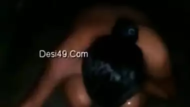 Man catches innocent Indian spouse washing nude XXX body in backyard