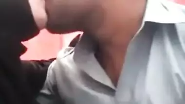 Handsome Desi guy and GF in XXX hijab make out in front of camera