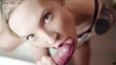 used my neighbor`s girlfriend in both holes when he is away