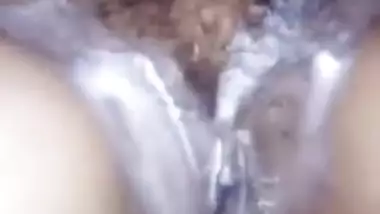 Careful Indian man shaves wife's XXX cave and fingers it before sex